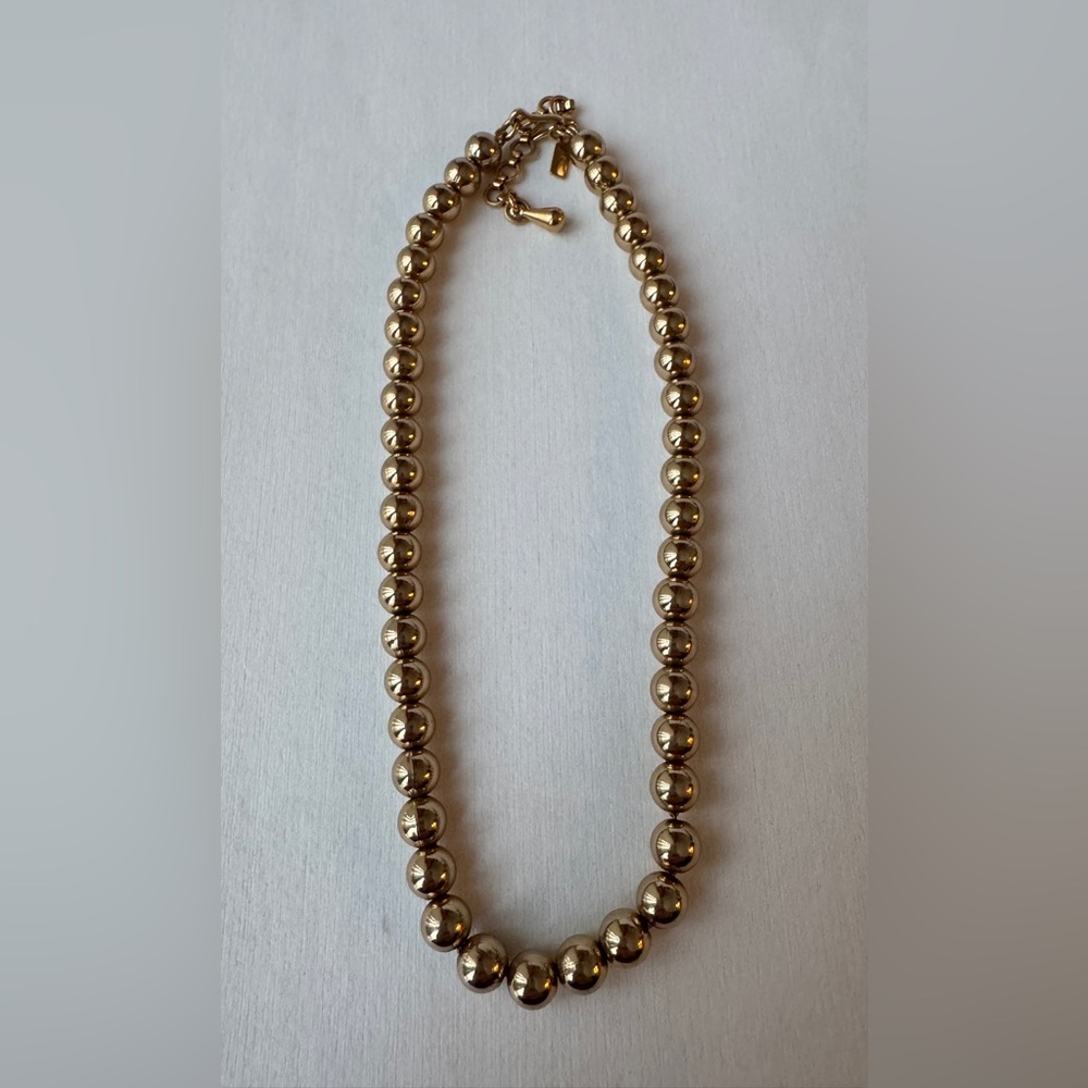 Monet Vintage Gold Ball Beaded Collar Necklace Signed - Picture 1 of 8